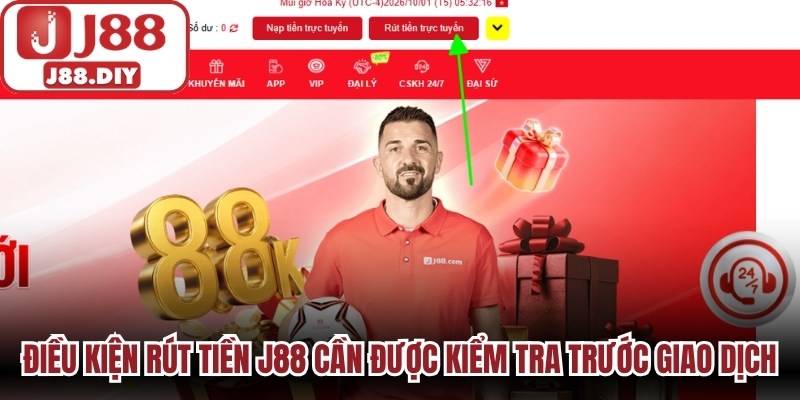 Điều kiện rút tiền J88 cần được kiểm tra trước giao dịch